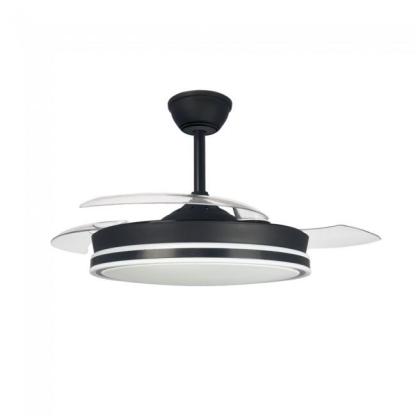 Ventilador  48W. Aspas plegables. Motor DC 30W. 7 Velocidades Iluminación Regulable Temporizador Función Brisa y Verano-Invierno
