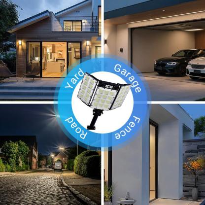 Focos solares de 800 LED con sensor de movimiento, control remoto, resistentes al agua IP65, 3 modos de brillo, luces de seguridad exteriores superbrillantes.