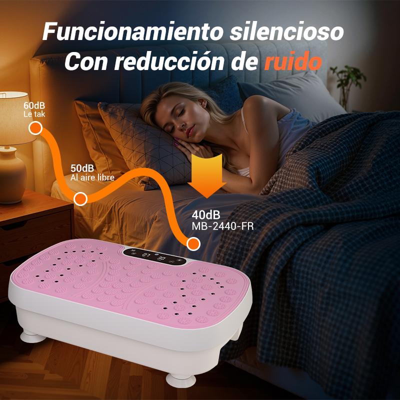 Plataforma Vibratoria Silenciosa, 99 Velocidades, Masaje y Entrenamiento, Capacidad 150 kg
