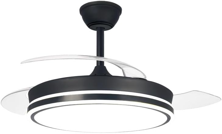 Pack de 2 Ventiladores de Techo LED con Motor DC Silencioso, 48W Regulable, 3 CCT Ajustables, 5280 Lúmenes