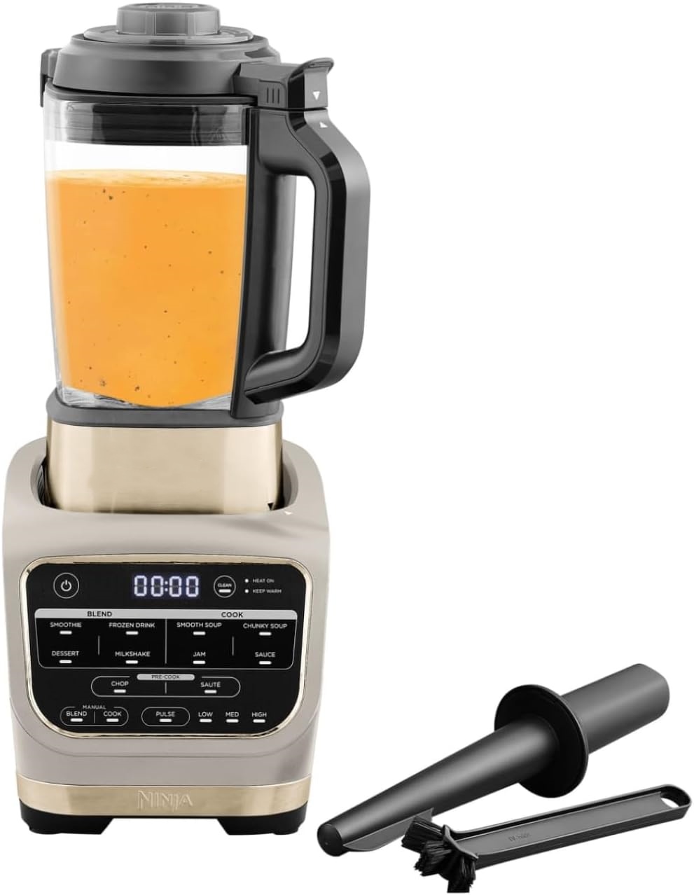 Batidora de Vaso de Cristal 1000W con Función Sopa, Batidora y Cocina Multifunción