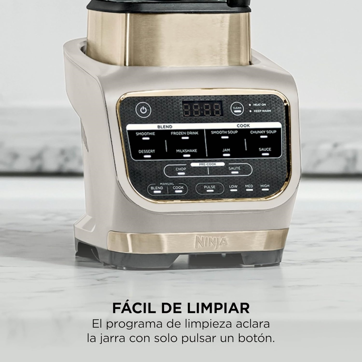 Batidora de Vaso de Cristal 1000W con Función Sopa, Batidora y Cocina Multifunción