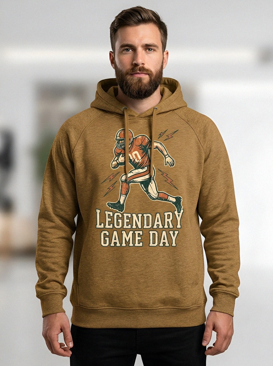 Men's American Football Legendary Game Day Printed Hoodie