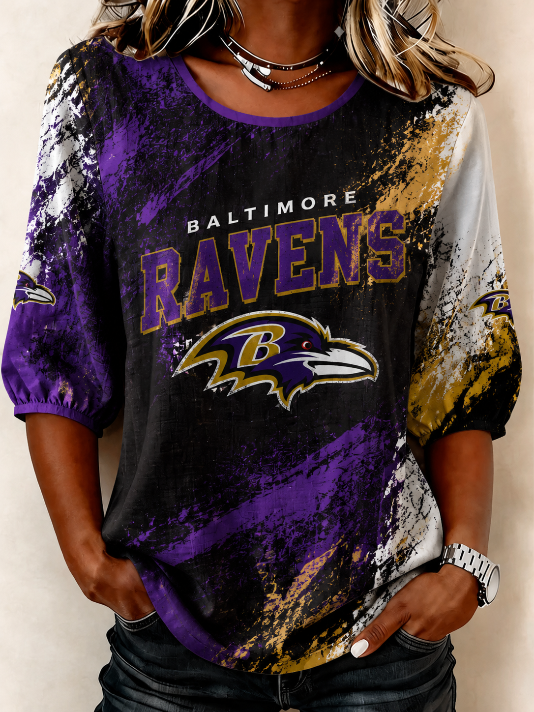Women's Football Print Shirt