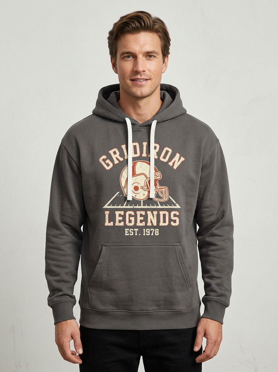 Men's Gridiron Legends Football Helmet Printed Hoodie