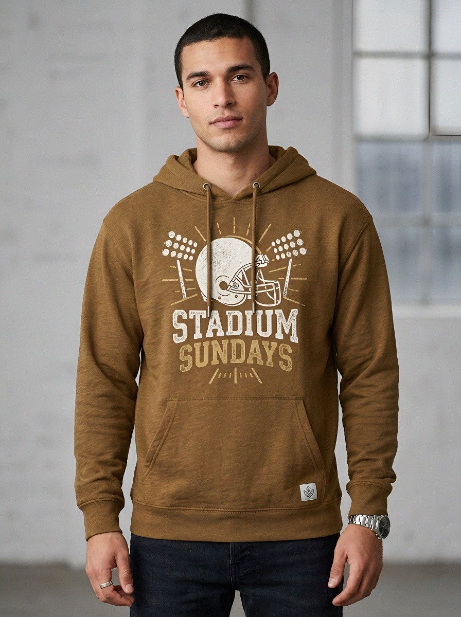 Men's Football Fan Stadium Sundays Helmet Printed Hoodie