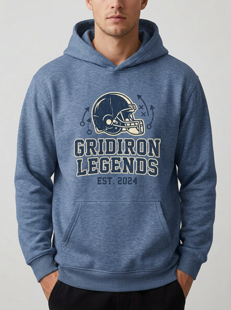 Everyday Men's American Football Gridiron Legends Helmet Printed Hoodie