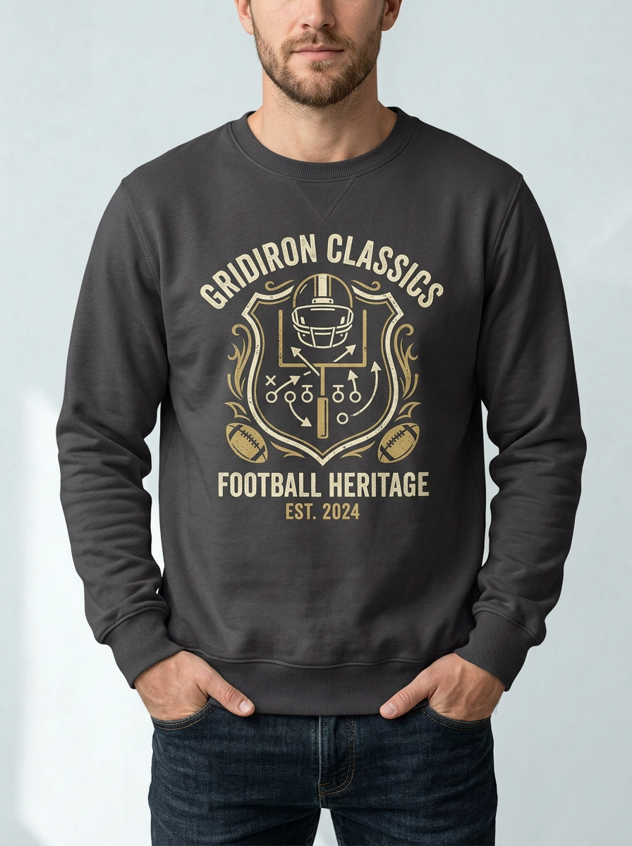 Men's American Football Gridiron Classics Printed Sweatshirt
