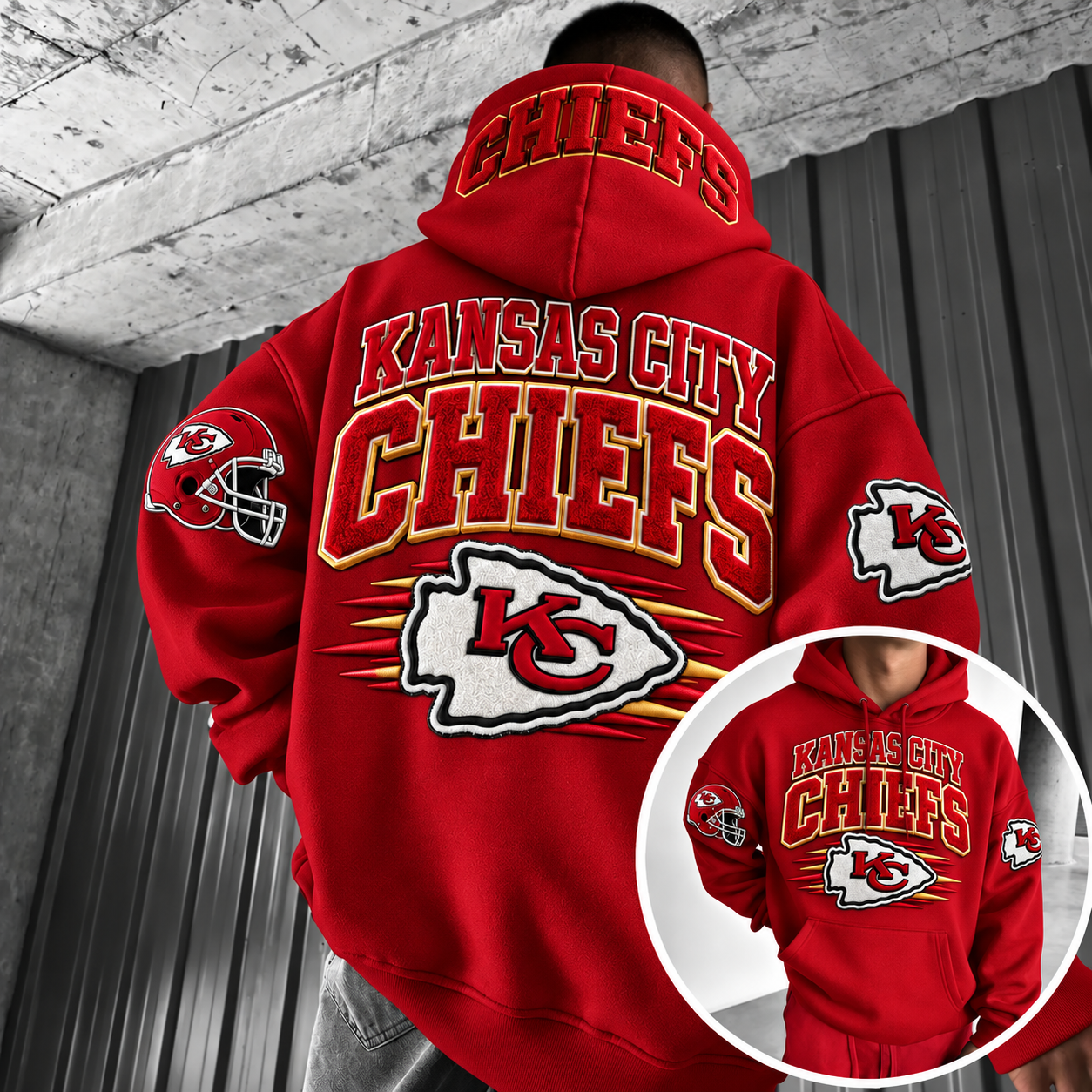 Rugby-print Hoodie