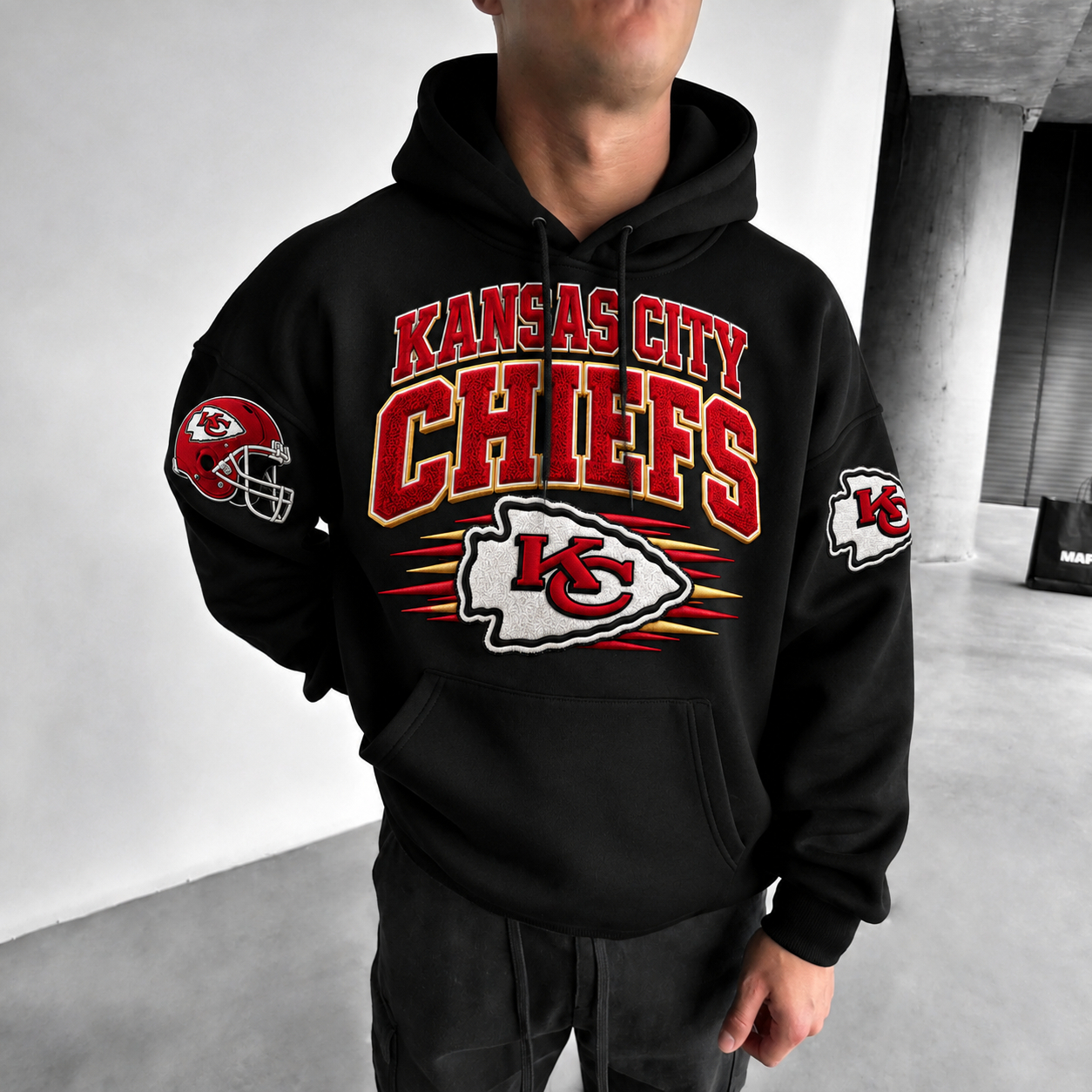 Rugby-print Hoodie