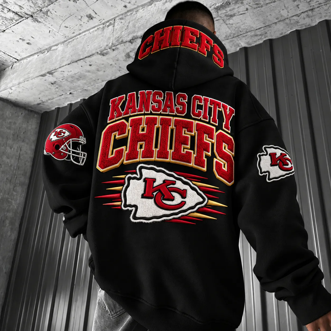Rugby-print Hoodie