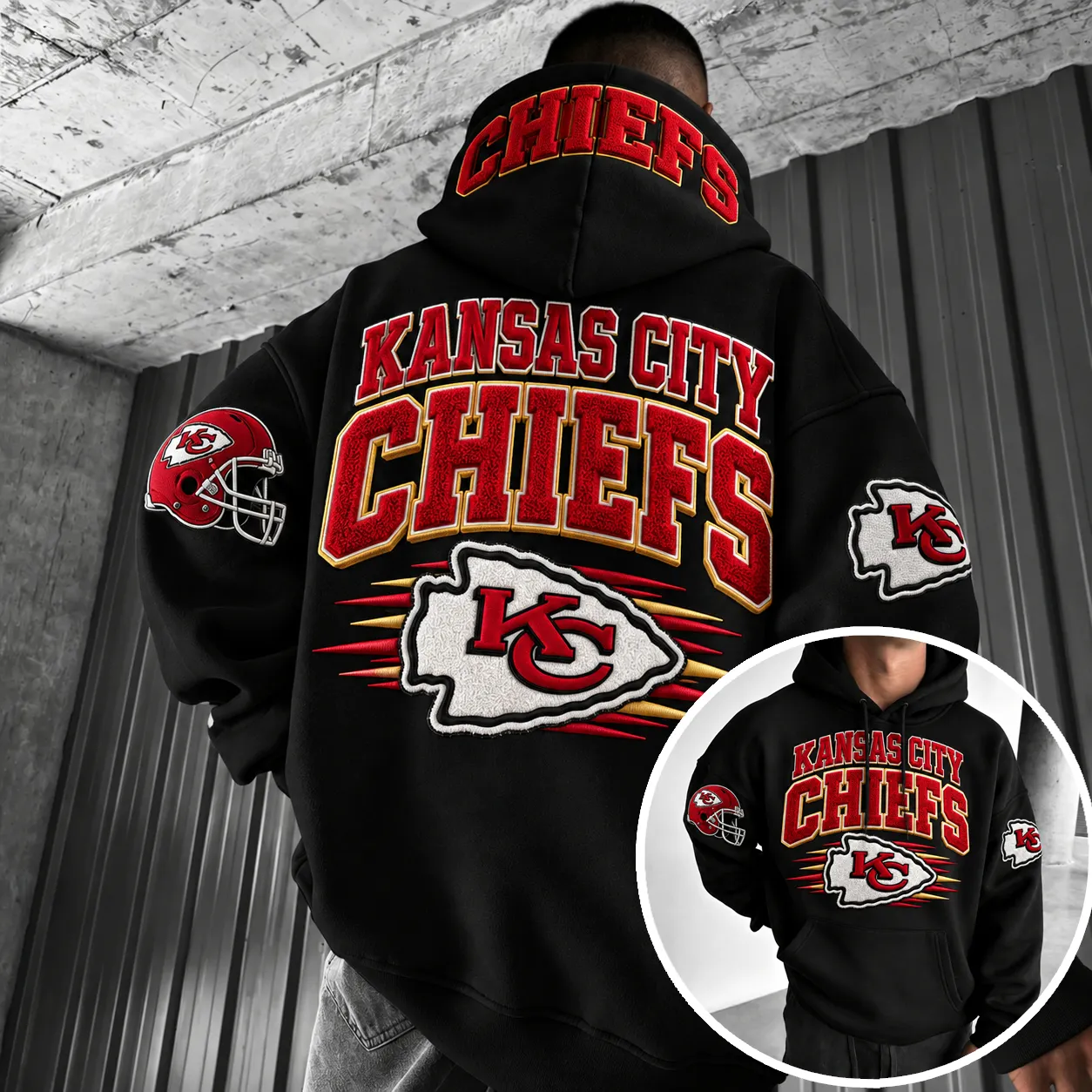 Rugby-print Hoodie