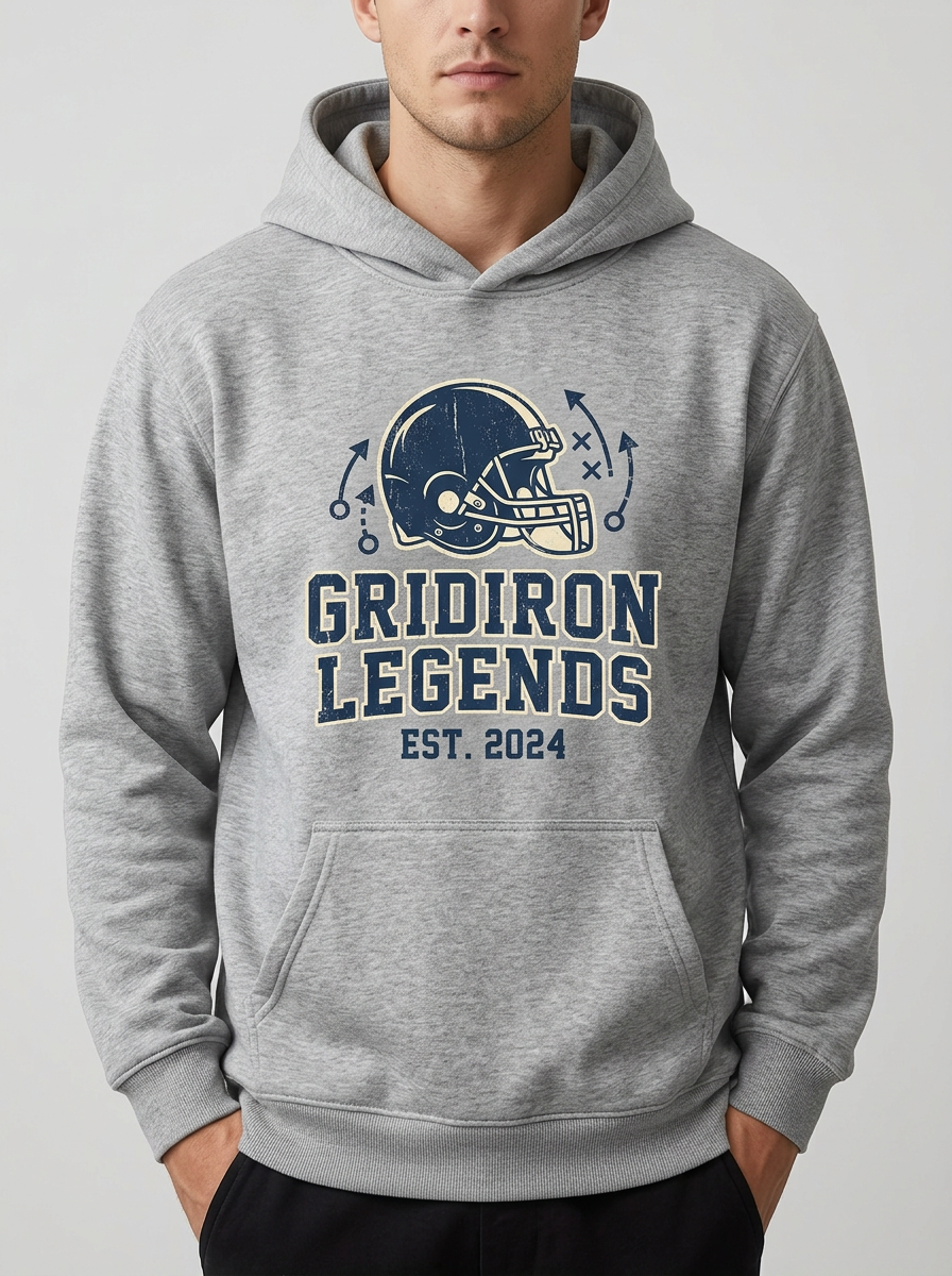 Everyday Men's American Football Gridiron Legends Helmet Printed Hoodie