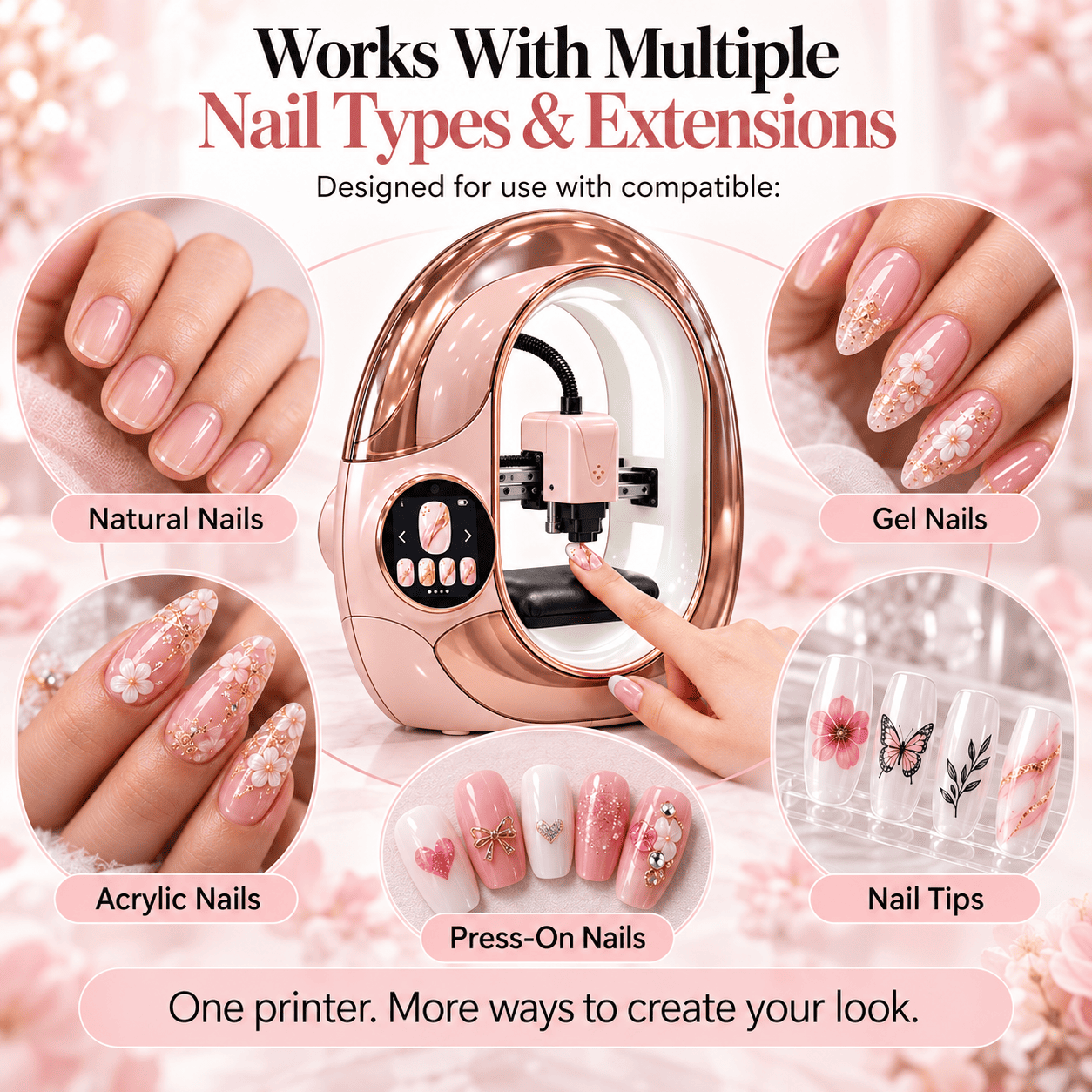 Multiple compatible nail types