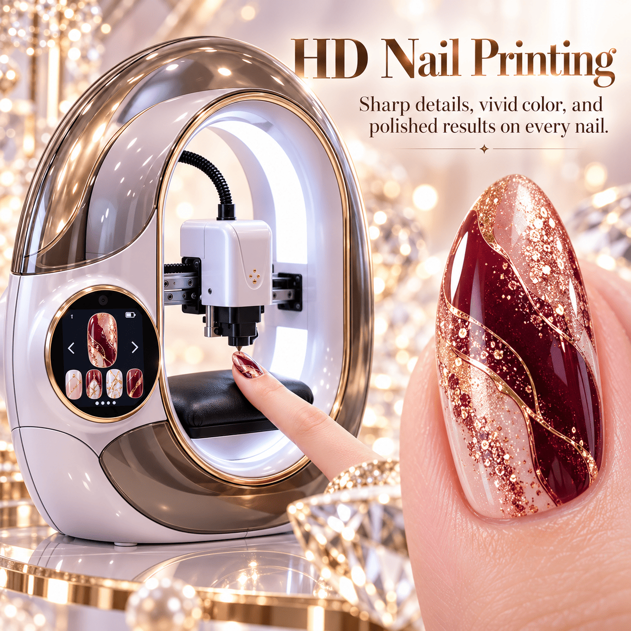 HD nail printing result