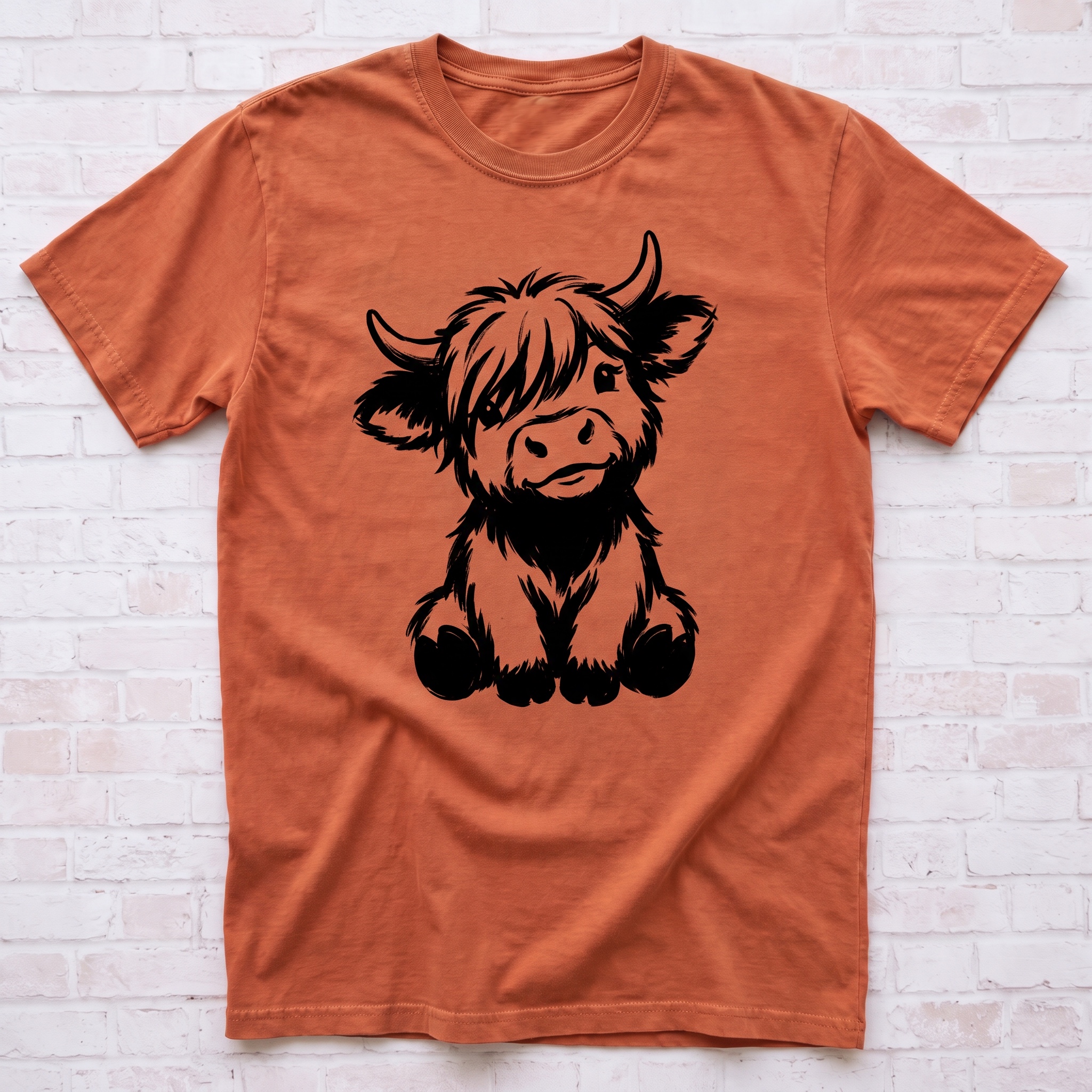 Women's Fall Baby Highland Cow T-Shirt