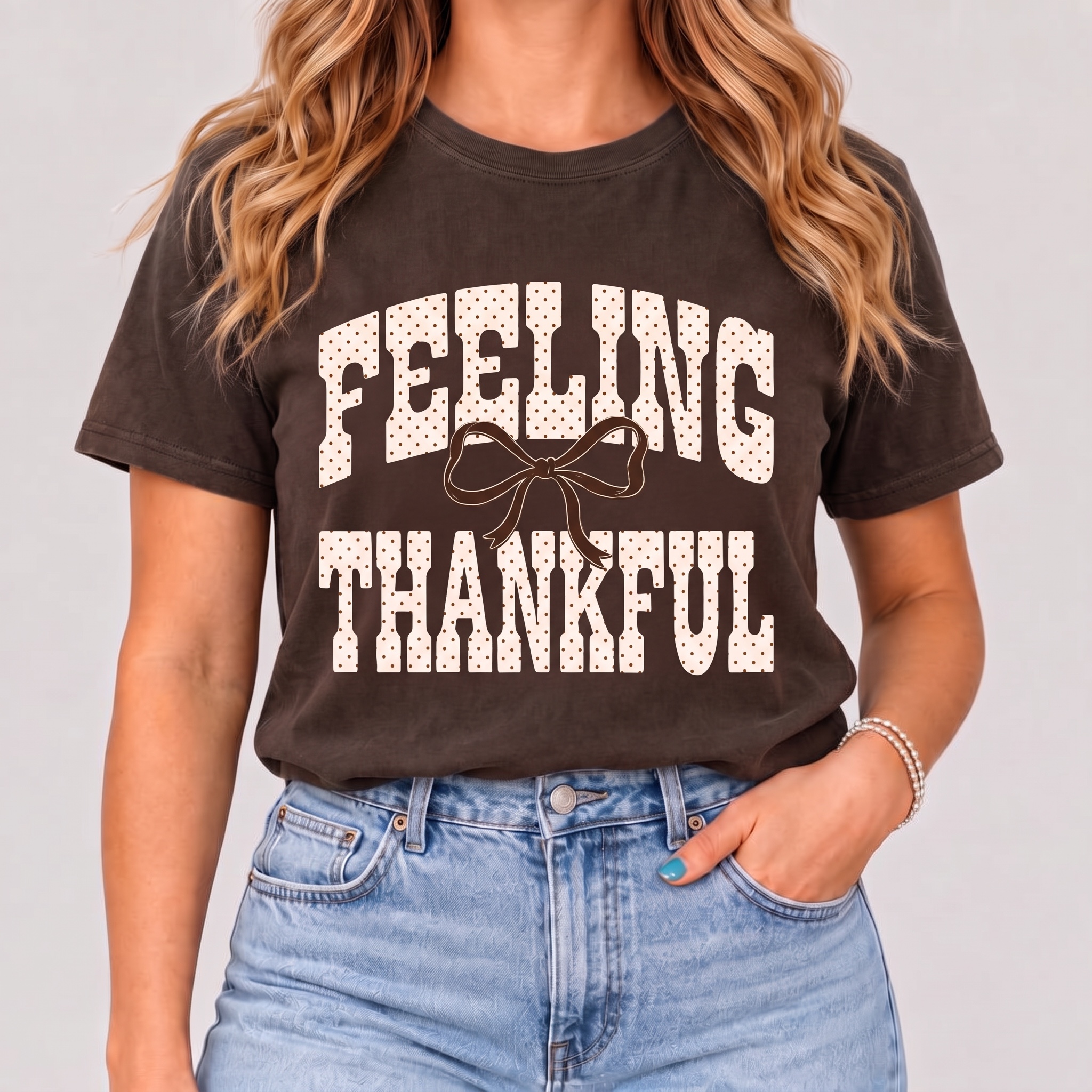 Women's Thanksgiving "Feeling Thankful" T-Shirt