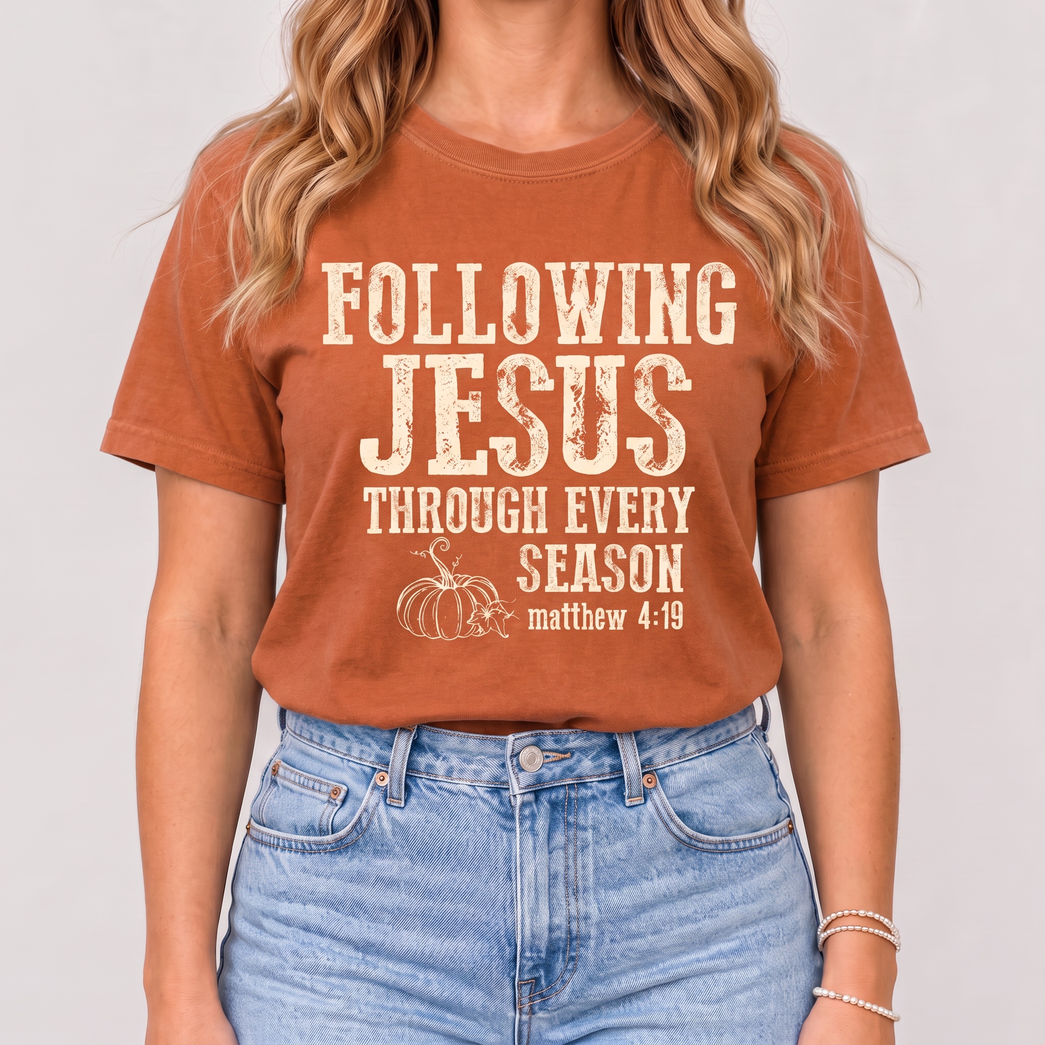 Women's Fall "Following Jesus Through Every Season" T-Shirt