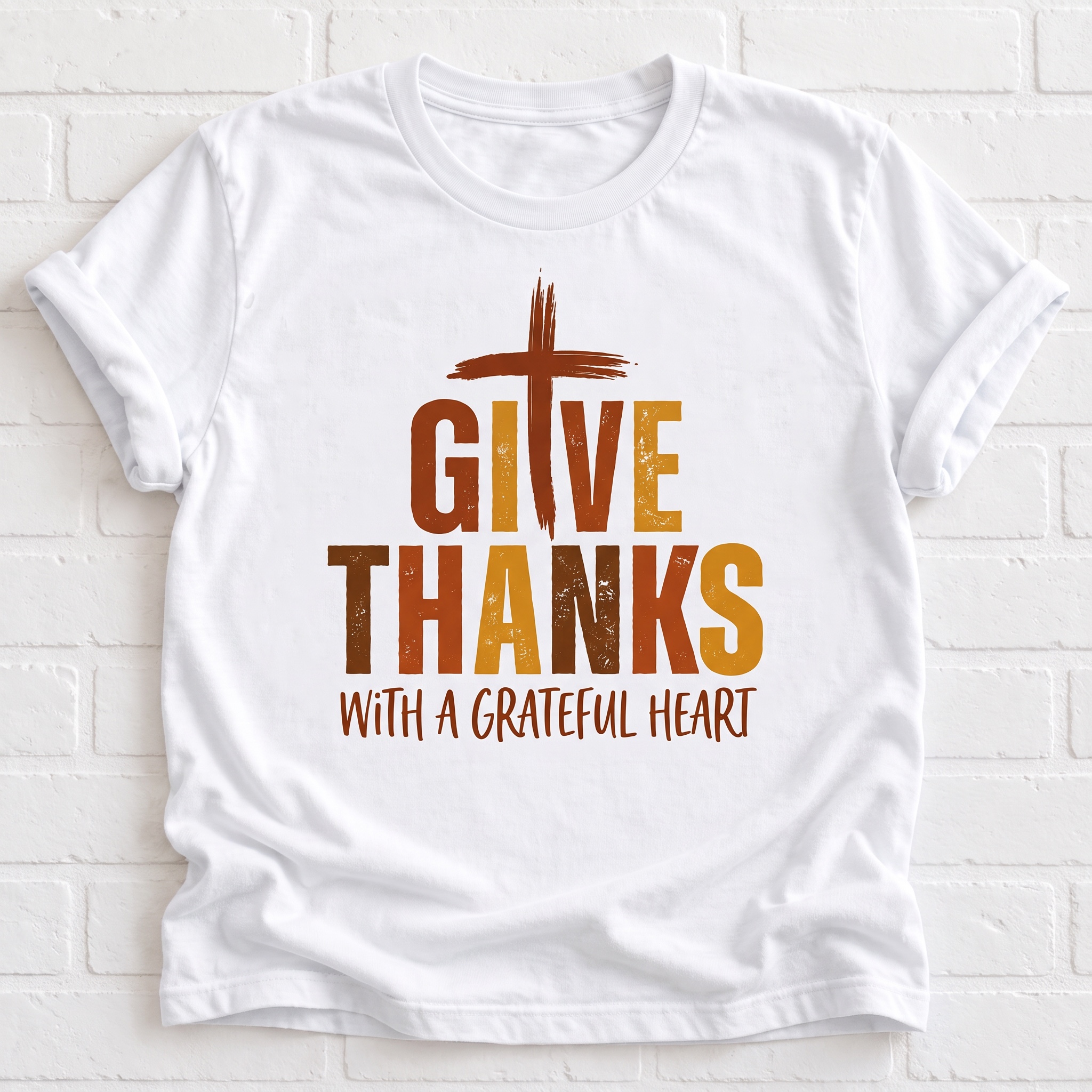 Women's Thanksgiving "Give Thanks With a Grateful Heart" T-Shirt