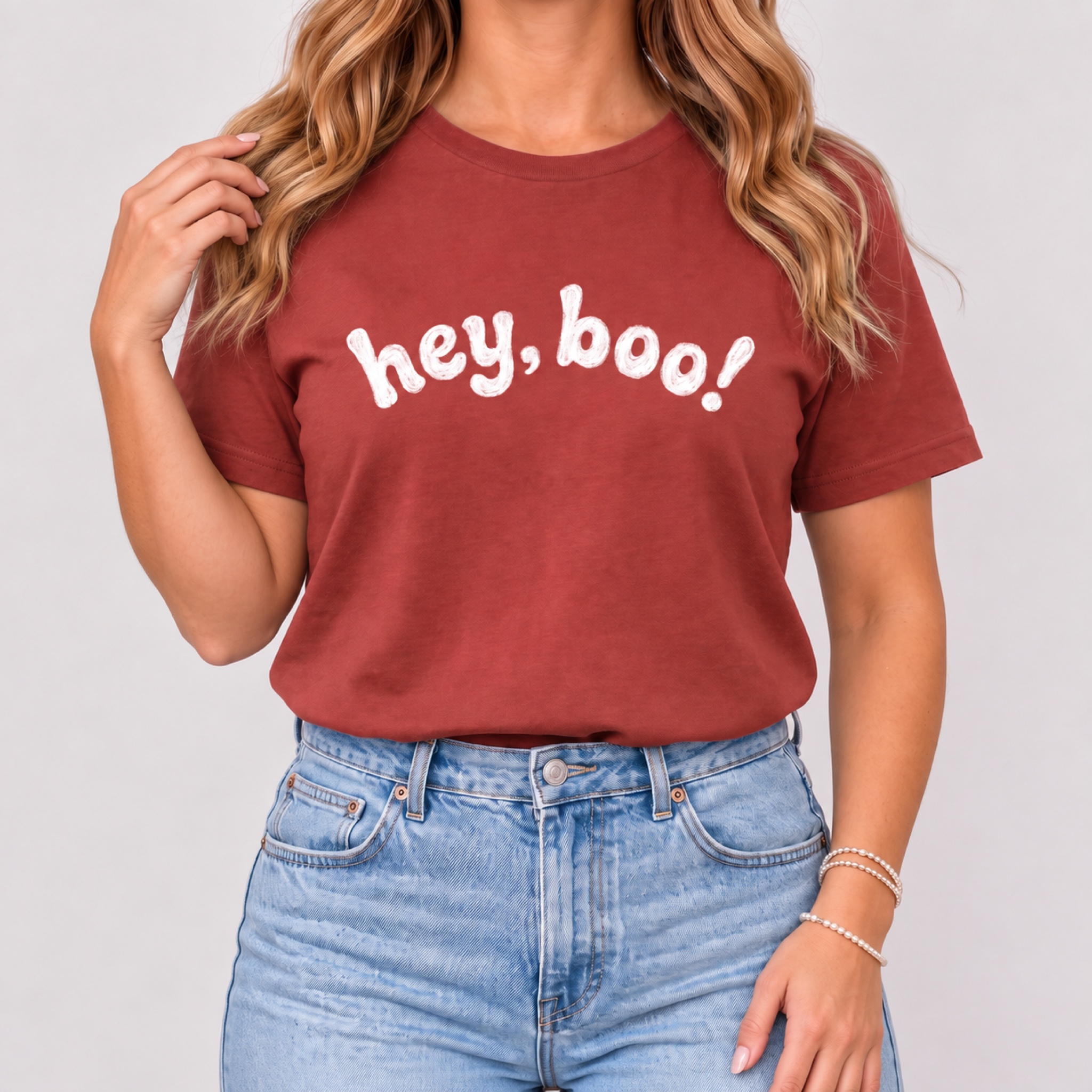 Women's Halloween "Hey, Boo!" T-Shirt