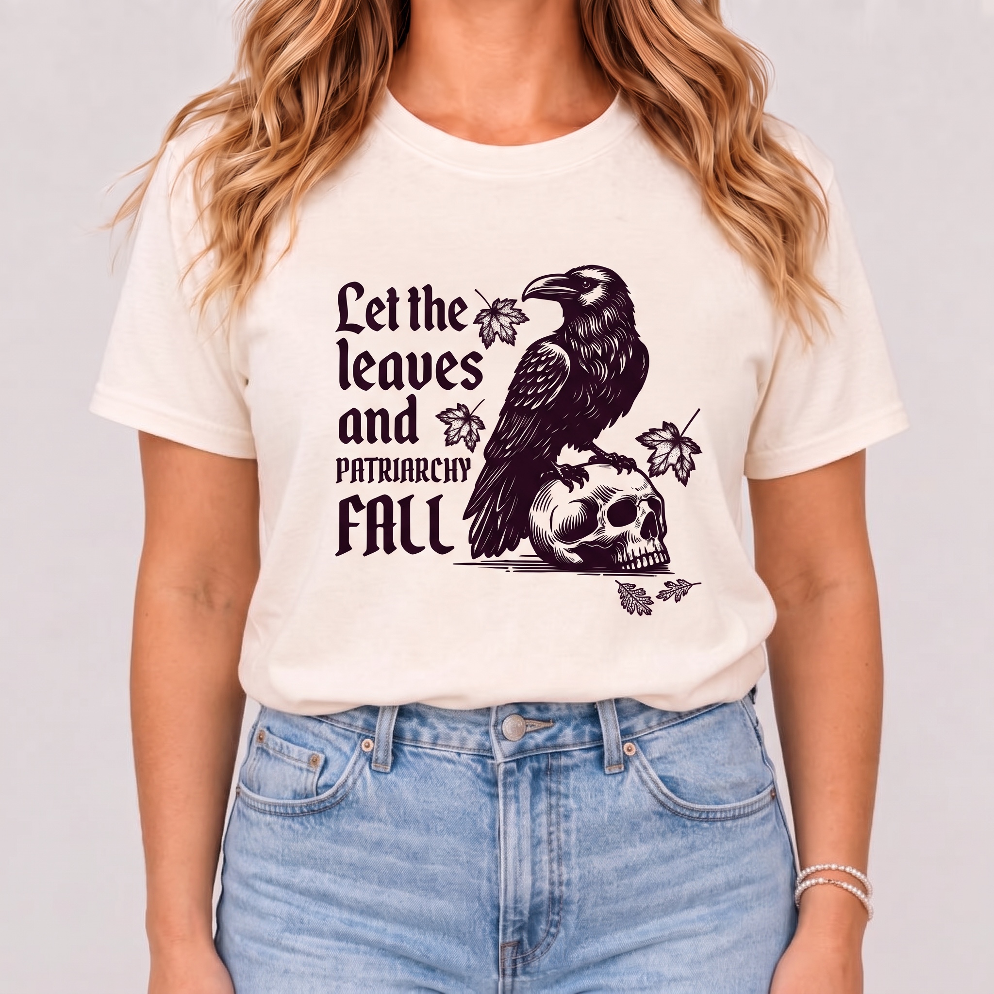 Women's Fall "Let the Leaves and Patriarchy Fall" T-Shirt