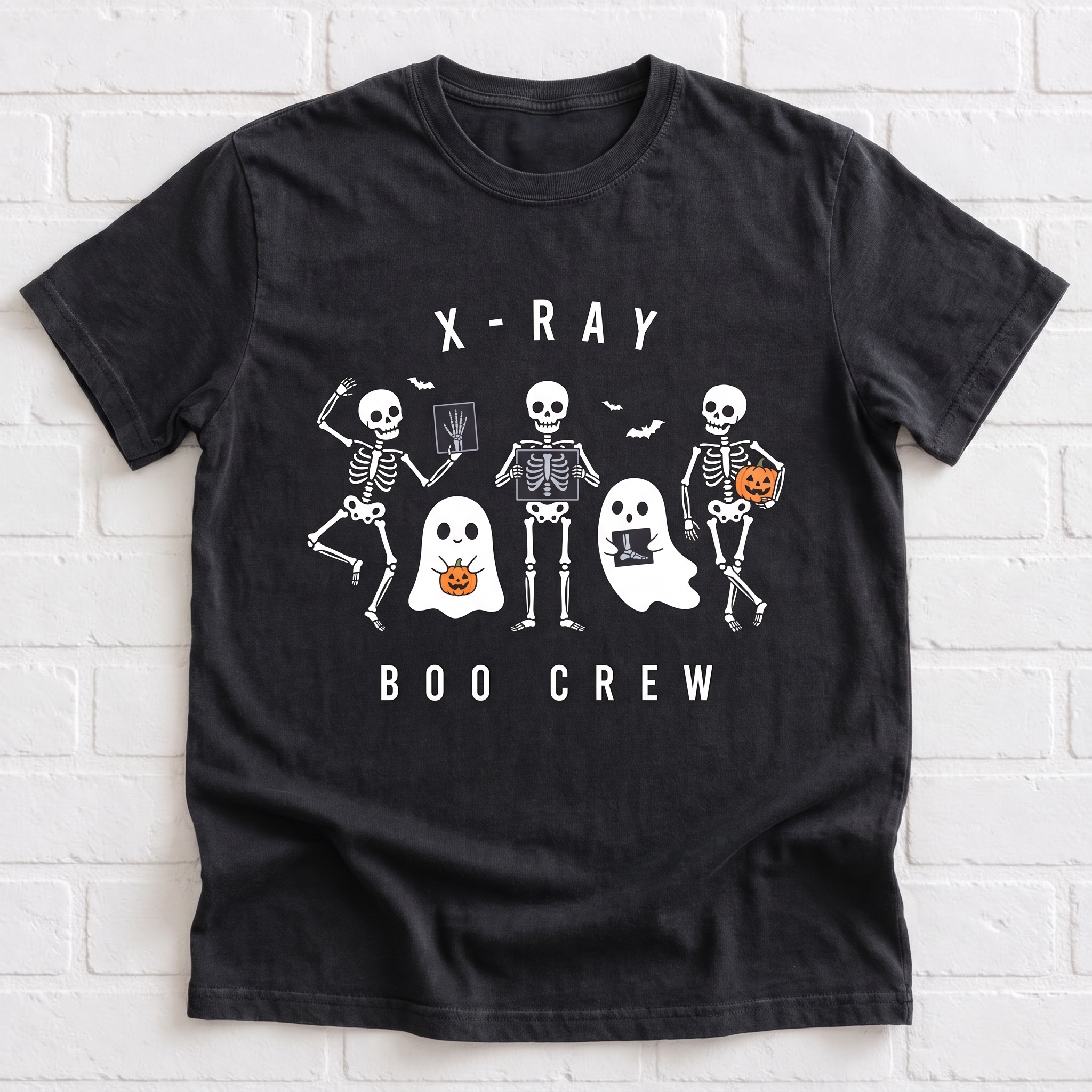 Women's Halloween "X-Ray Boo Crew" T-Shirt