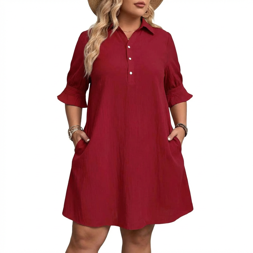 Delphine - Effortless Classic Dress - Plus size model