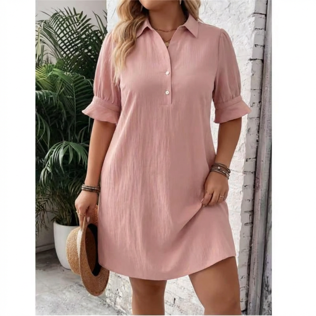 Delphine - Effortless Classic Dress - Plus size model