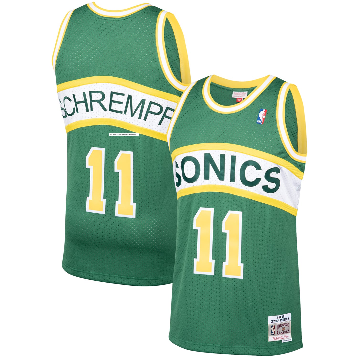 Seattle SuperSonics Green Swingman jersey, fan version, NBA fan version, size S-XXL