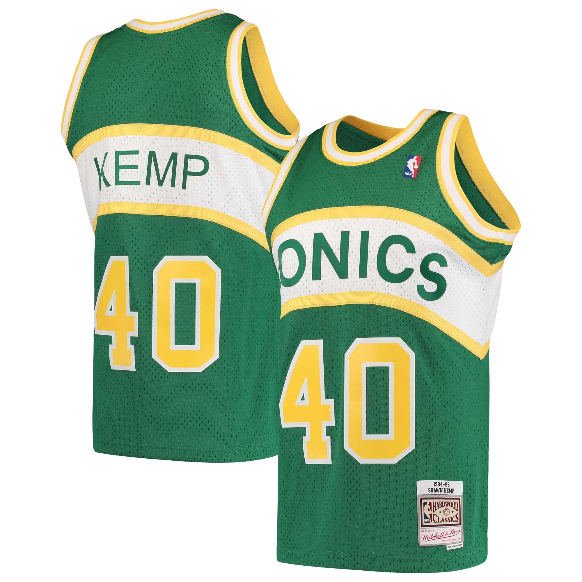Seattle SuperSonics Green Swingman jersey, fan version, NBA fan version, size S-XXL