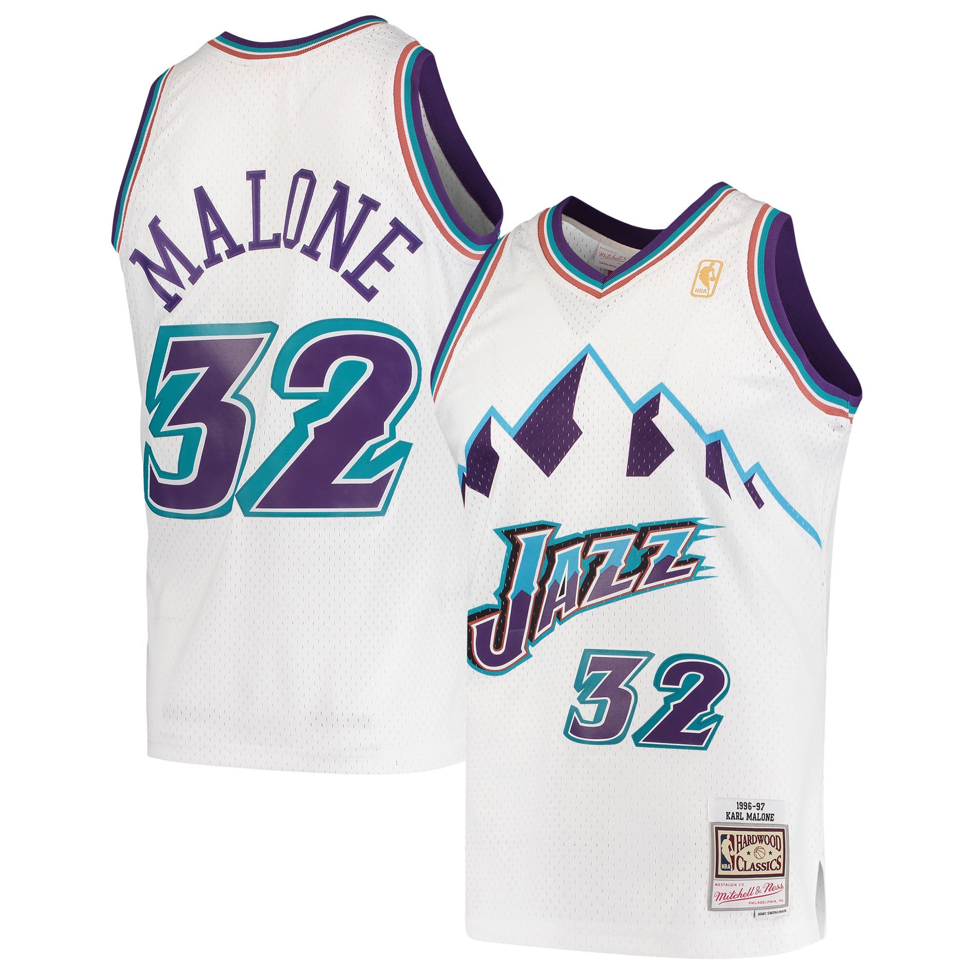 Utah Jazz White Swingman jersey, fan version, NBA fan version, size S-XXL