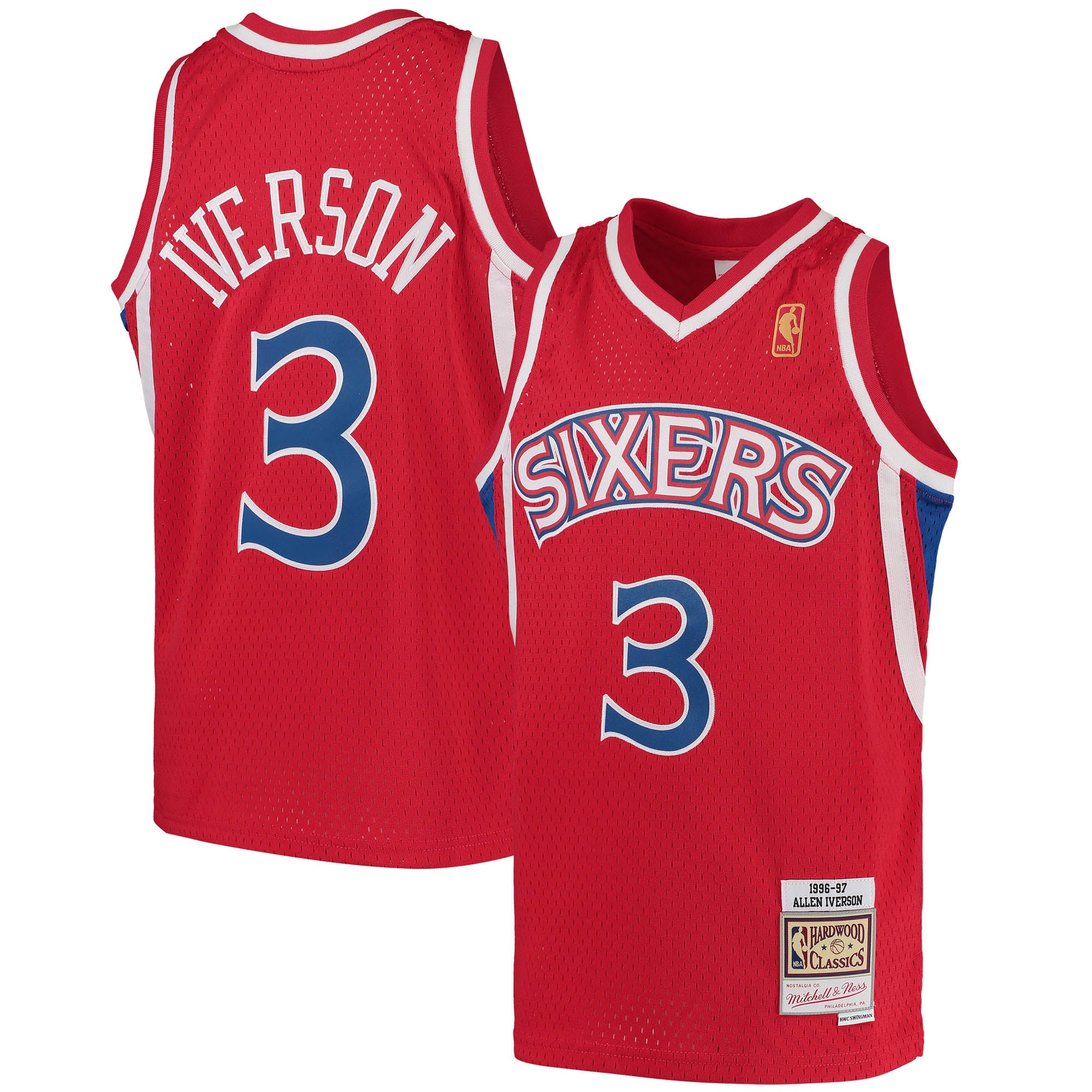 Philadelphia 76ers Red Swingman jersey, fan version, NBA fan version, size S-XXL