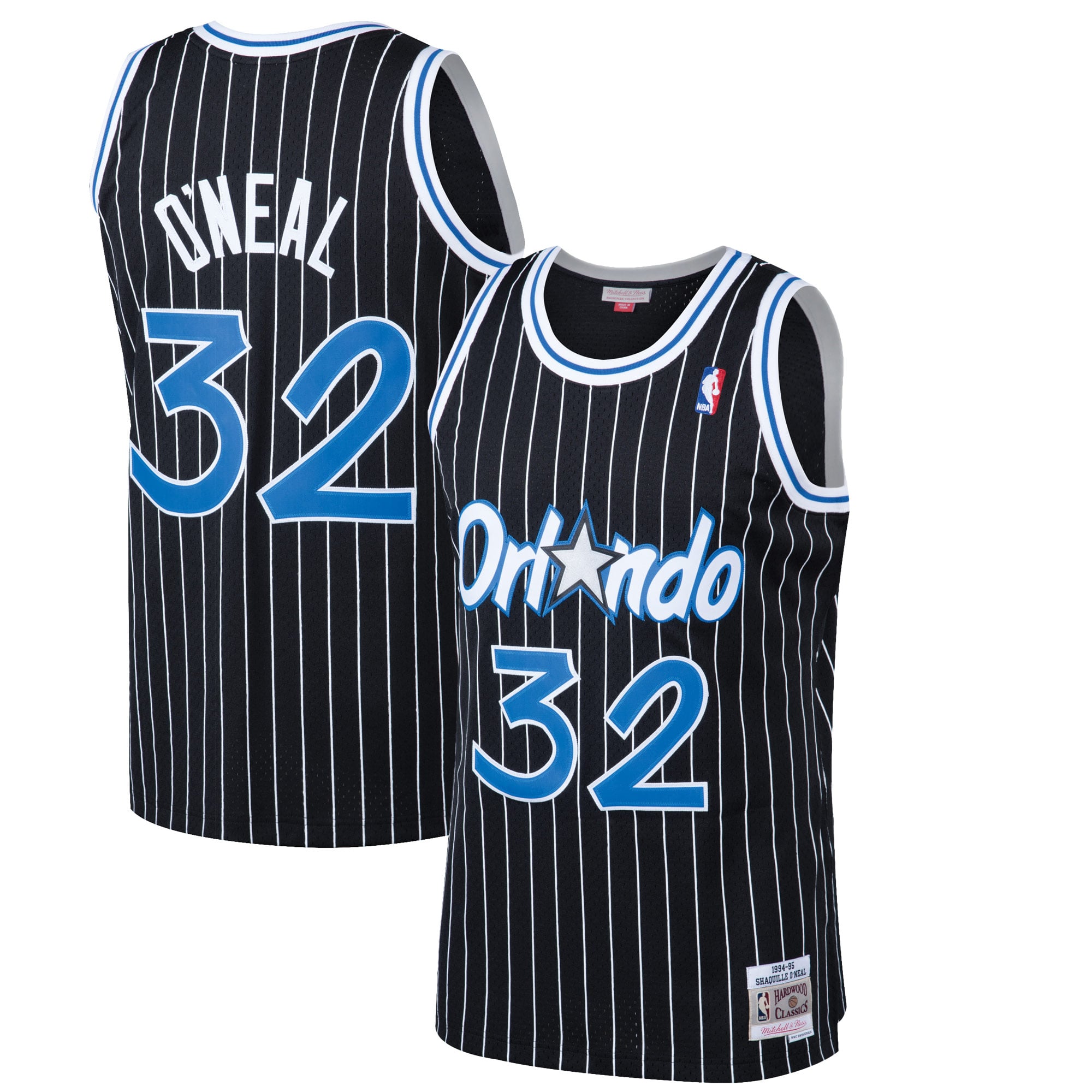 Orlando Magic Black Swingman jersey, Shaquille O'Neal Hardwood Classics, NBA fan version, size S-XXL