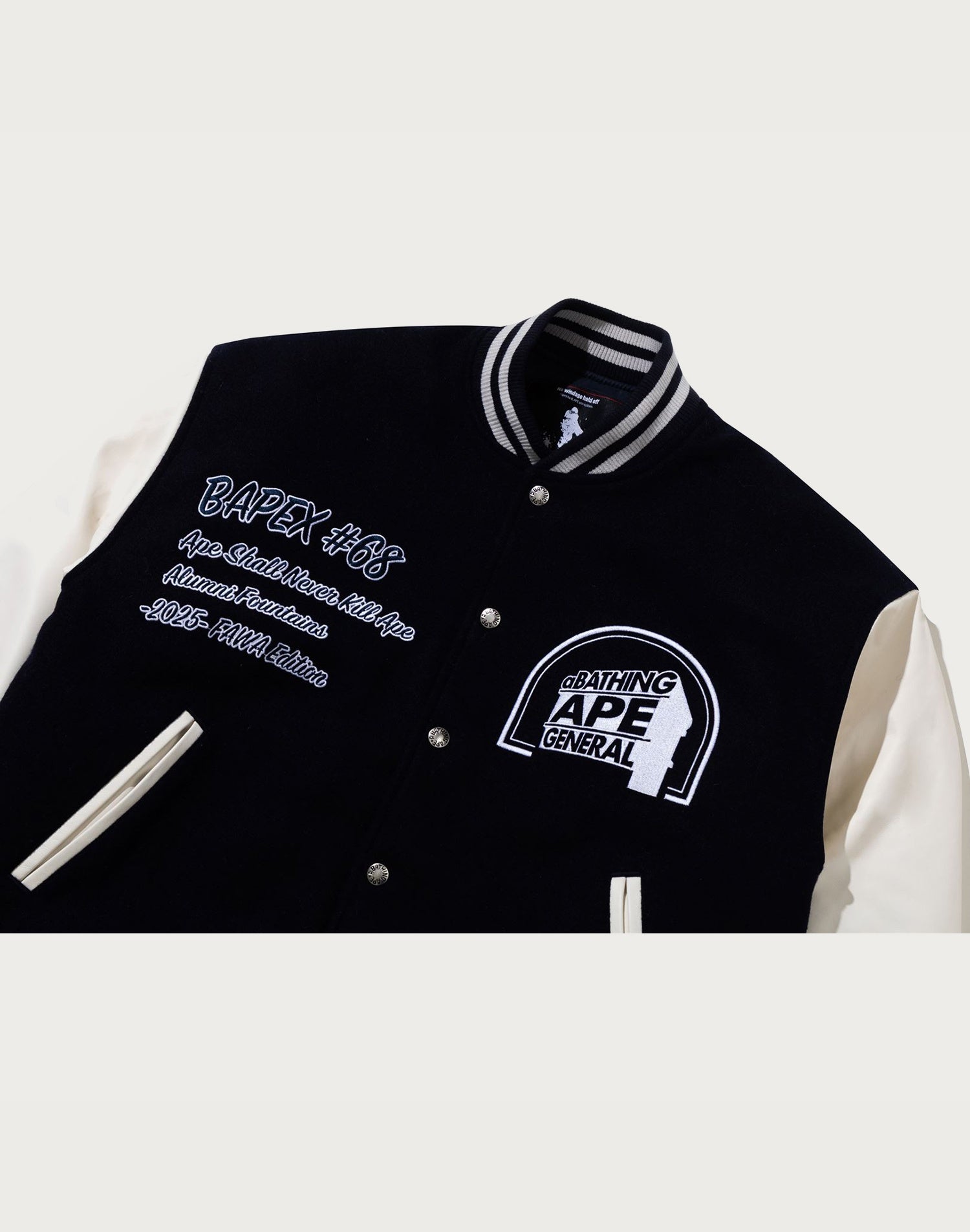 BY KAZUKI KURAISHI MULTI LOGO VARSITY DOWN JACKET MENS