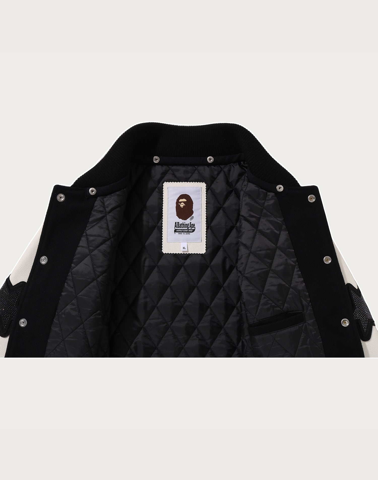 SWAROVSKI - DETACHABLE HOODIE VARSITY JACKET MENS