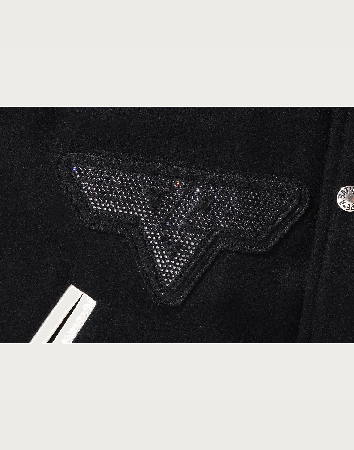 SWAROVSKI - DETACHABLE HOODIE VARSITY JACKET MENS