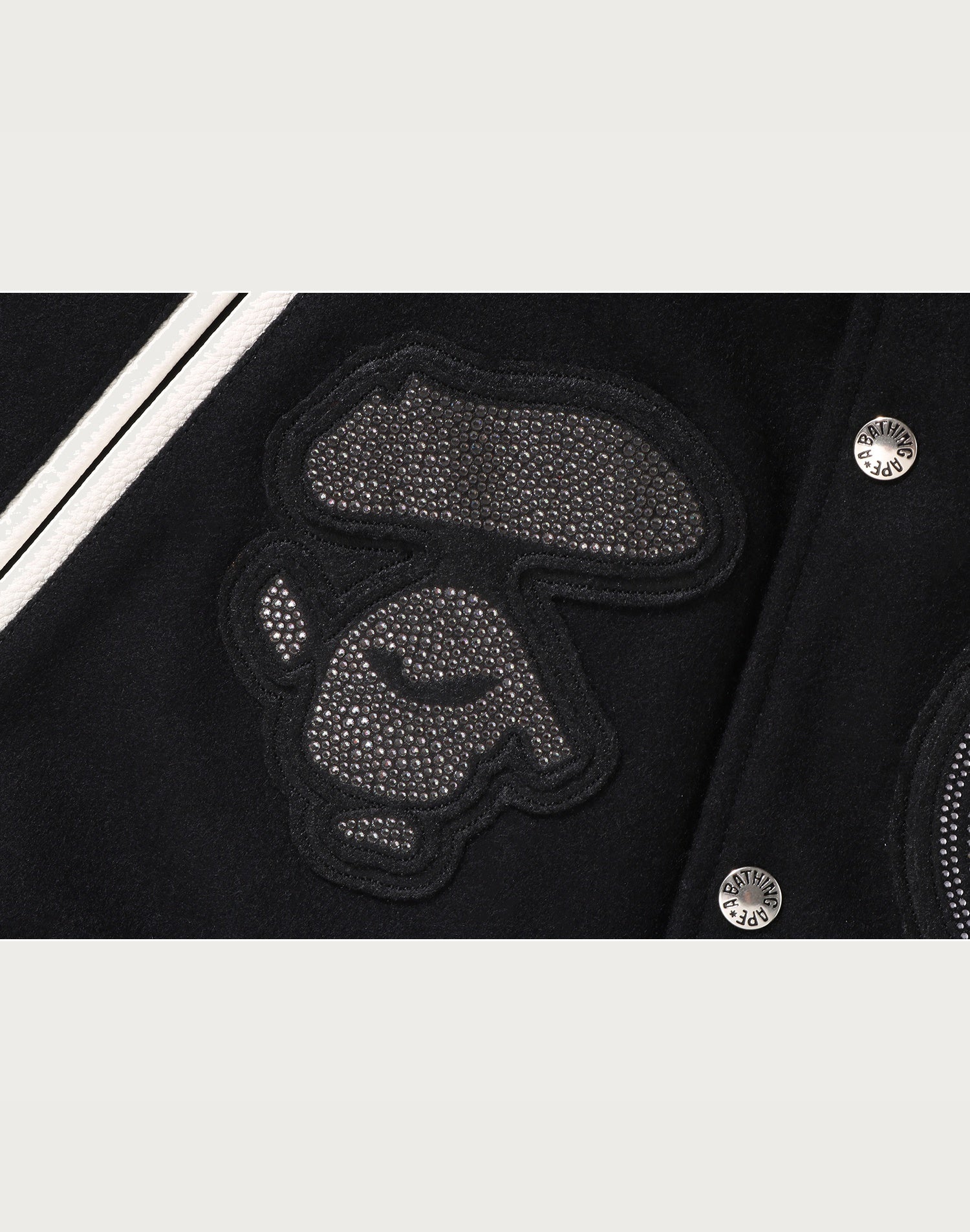 SWAROVSKI - DETACHABLE HOODIE VARSITY JACKET MENS