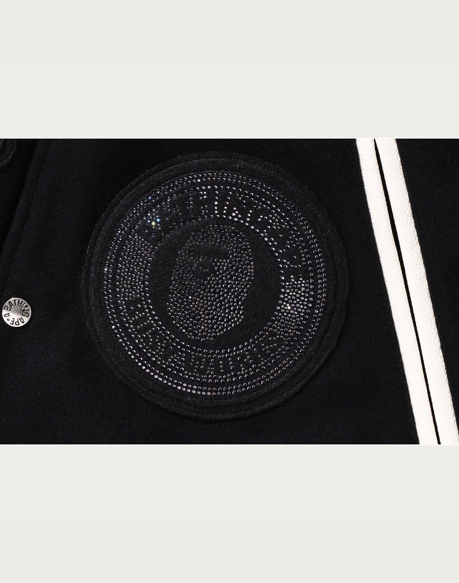 SWAROVSKI - DETACHABLE HOODIE VARSITY JACKET MENS