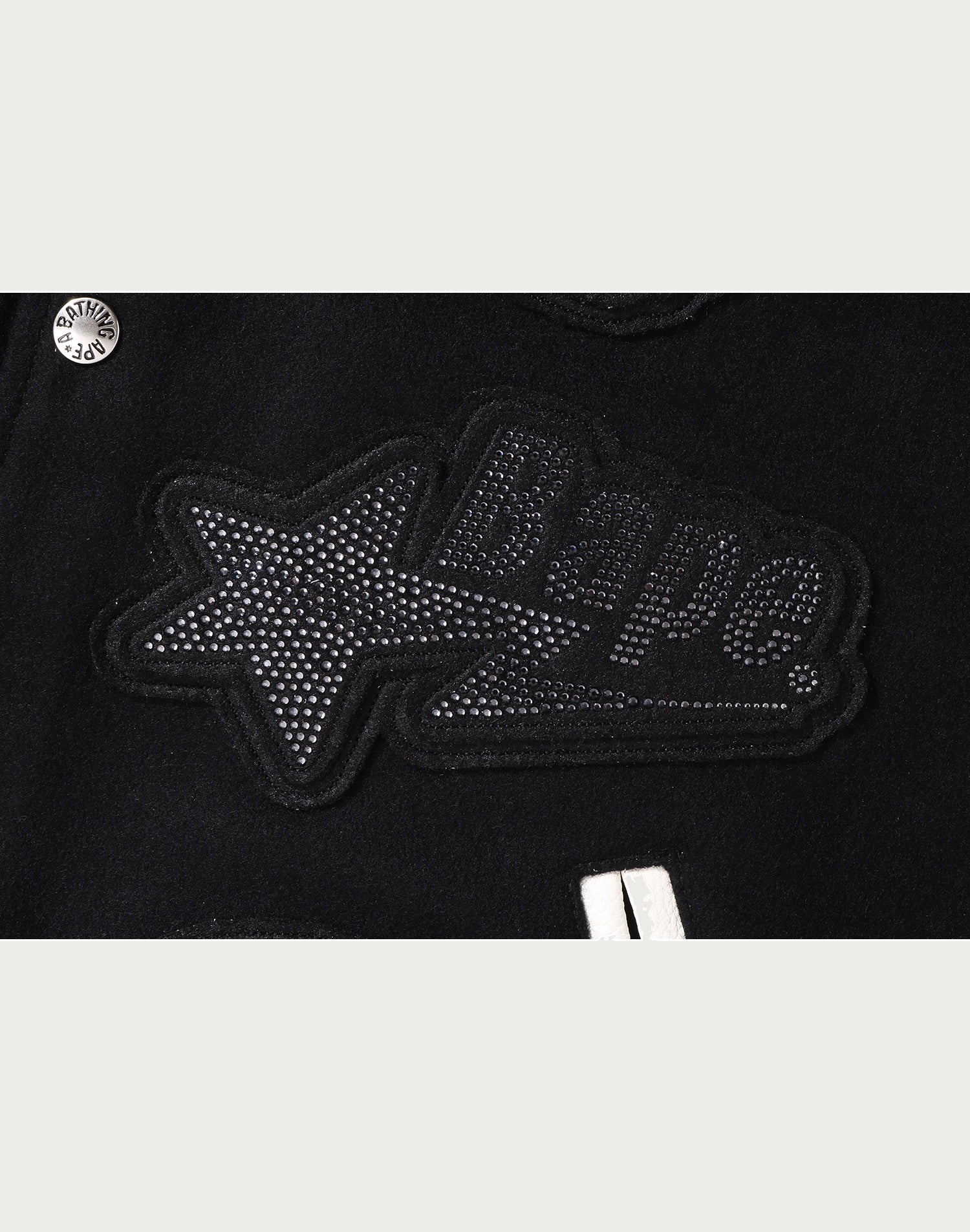 SWAROVSKI - DETACHABLE HOODIE VARSITY JACKET MENS