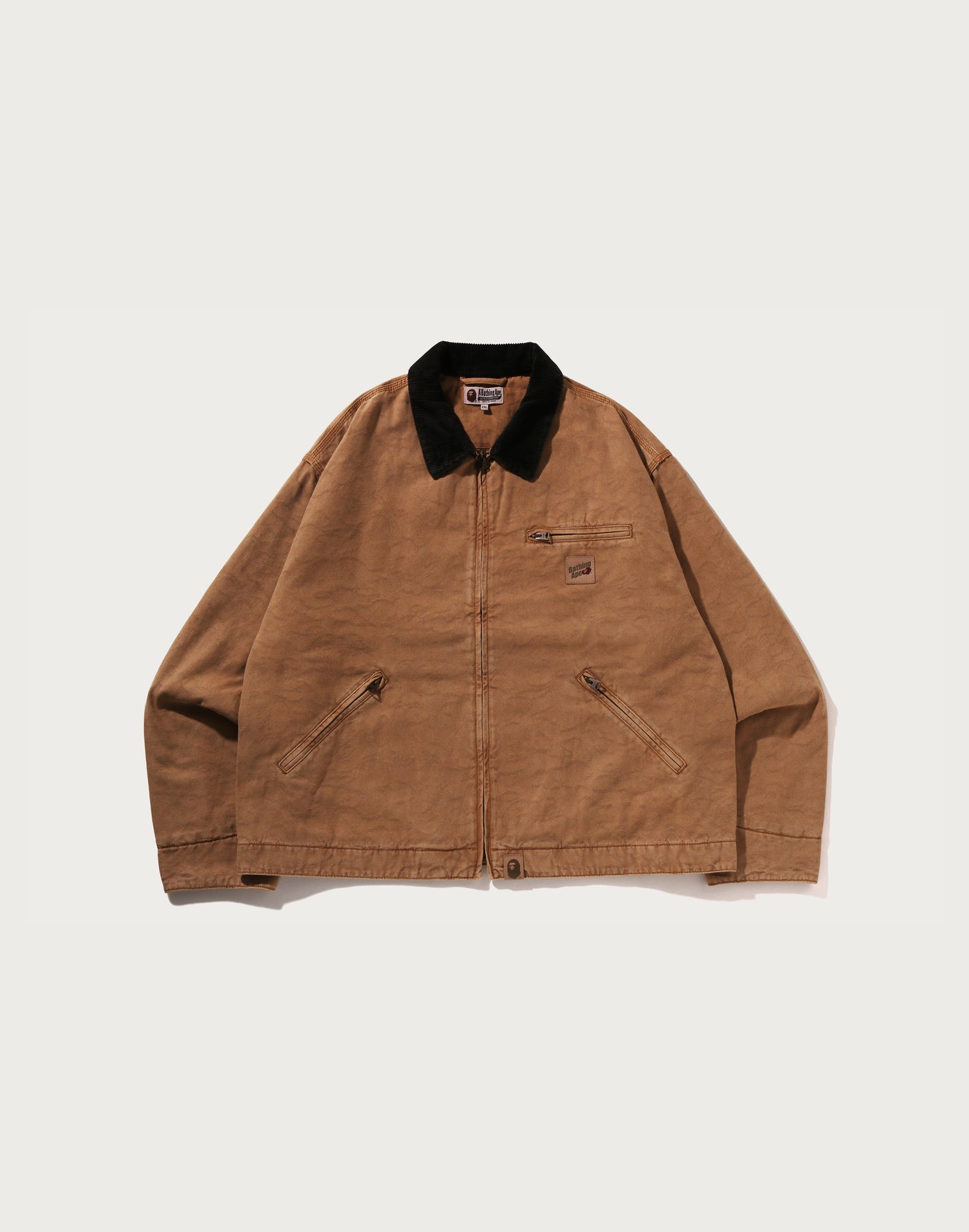 LINE CAMO JACQUARD GARMENT DYED PADDED WORK JACKET MENS