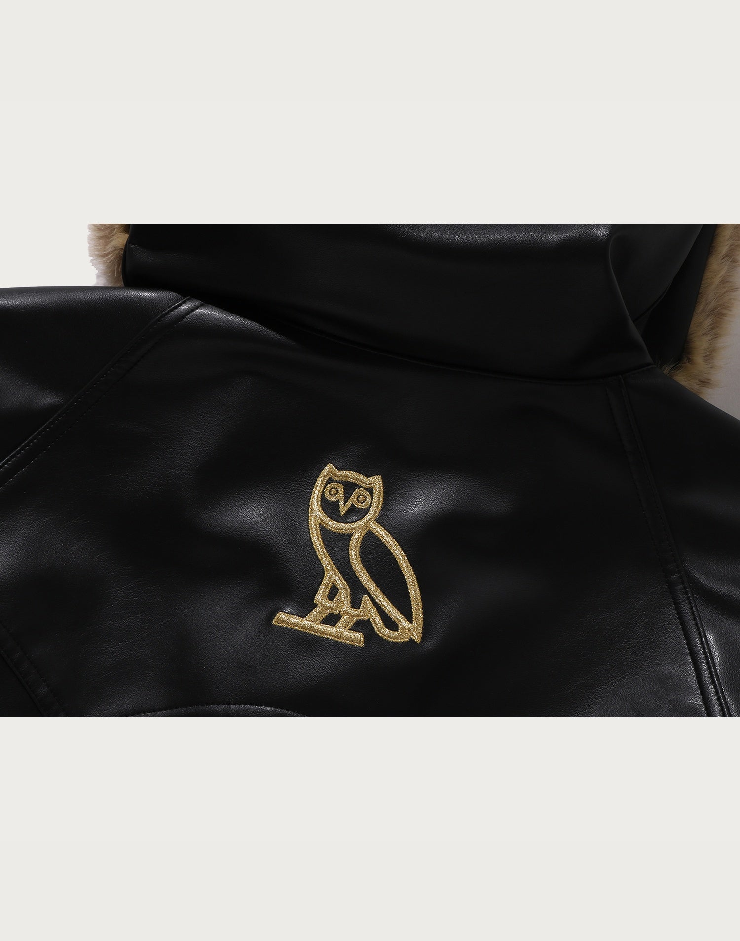 OVO SYNTHETIC WASHABLE LEATHER SNOWBOARD JACKET MENS