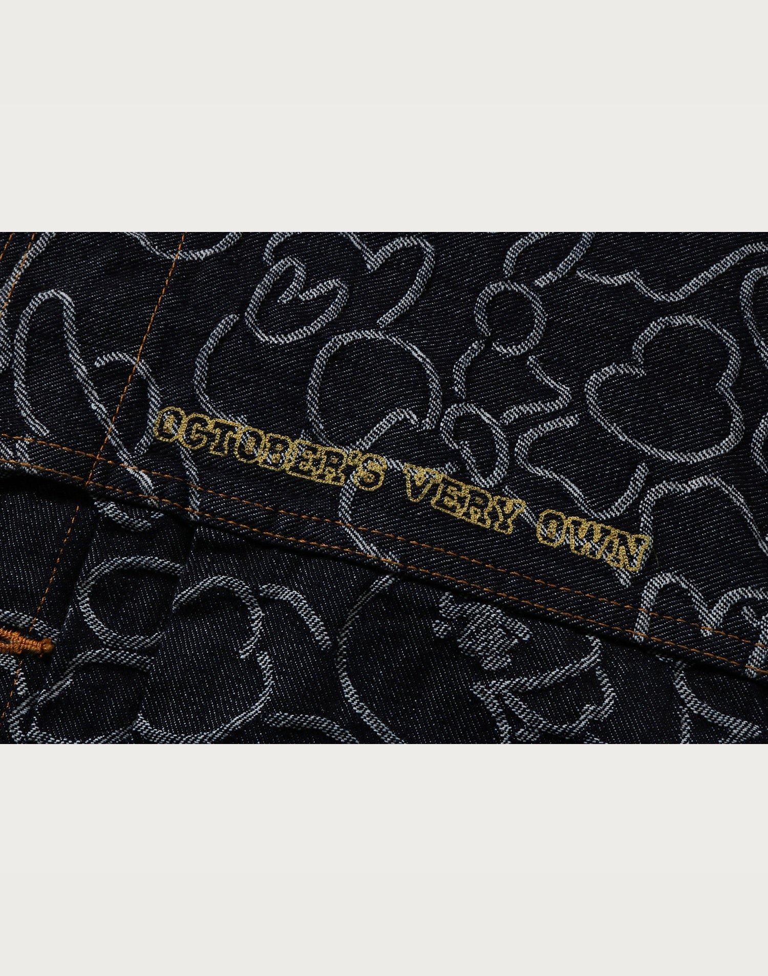 OVO NEON 1ST CAMO JACQUARD DENIM JACKET MENS