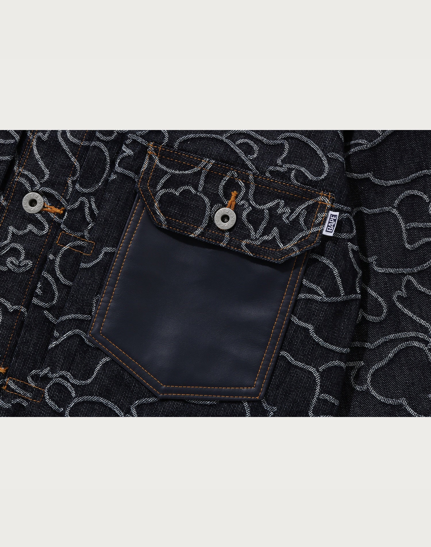 OVO NEON 1ST CAMO JACQUARD DENIM JACKET MENS