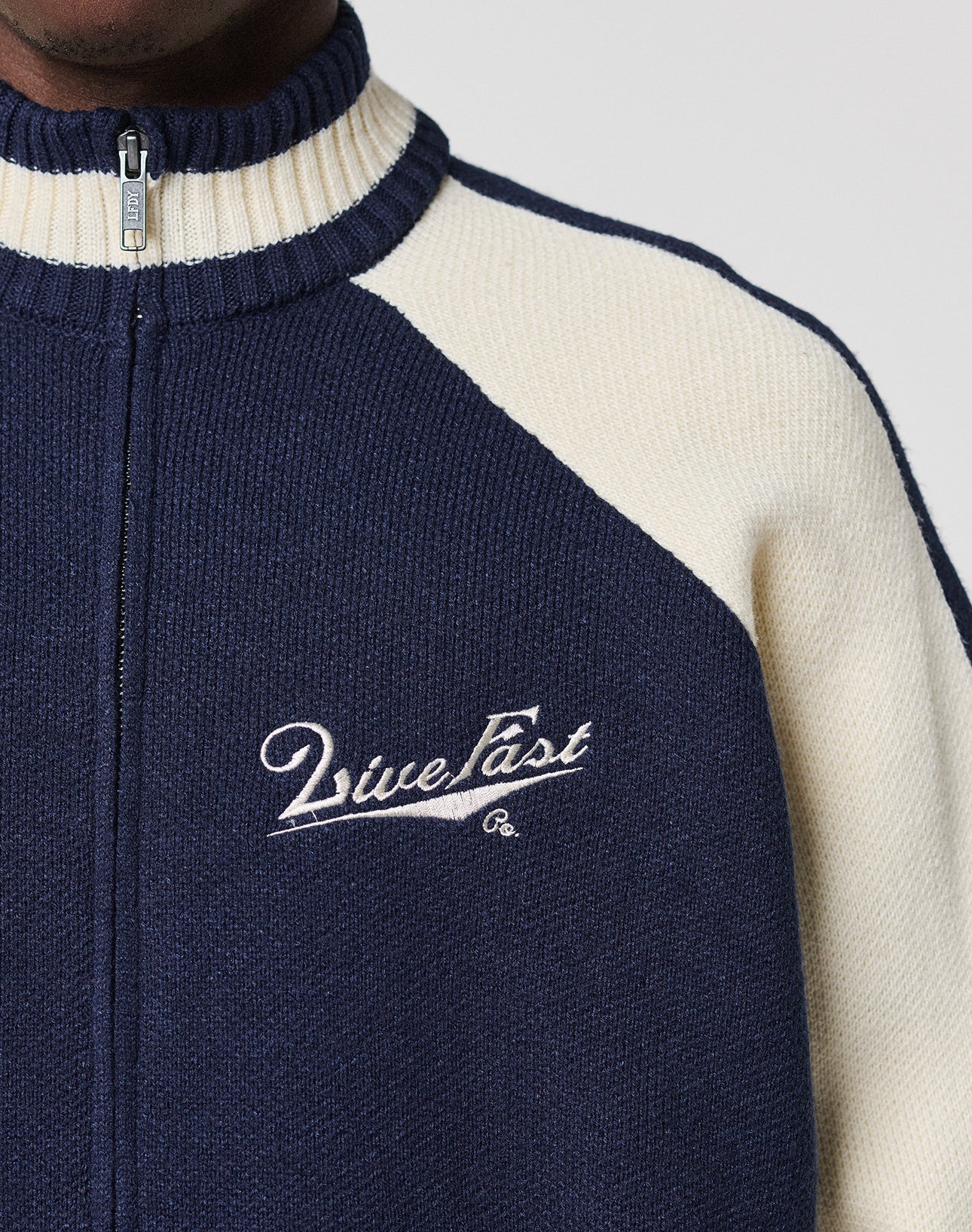 Boxy Knit Zip Jacket