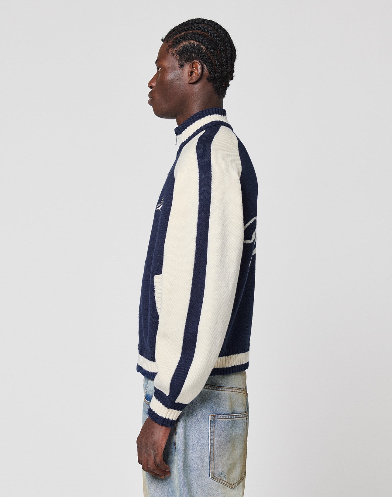 Boxy Knit Zip Jacket