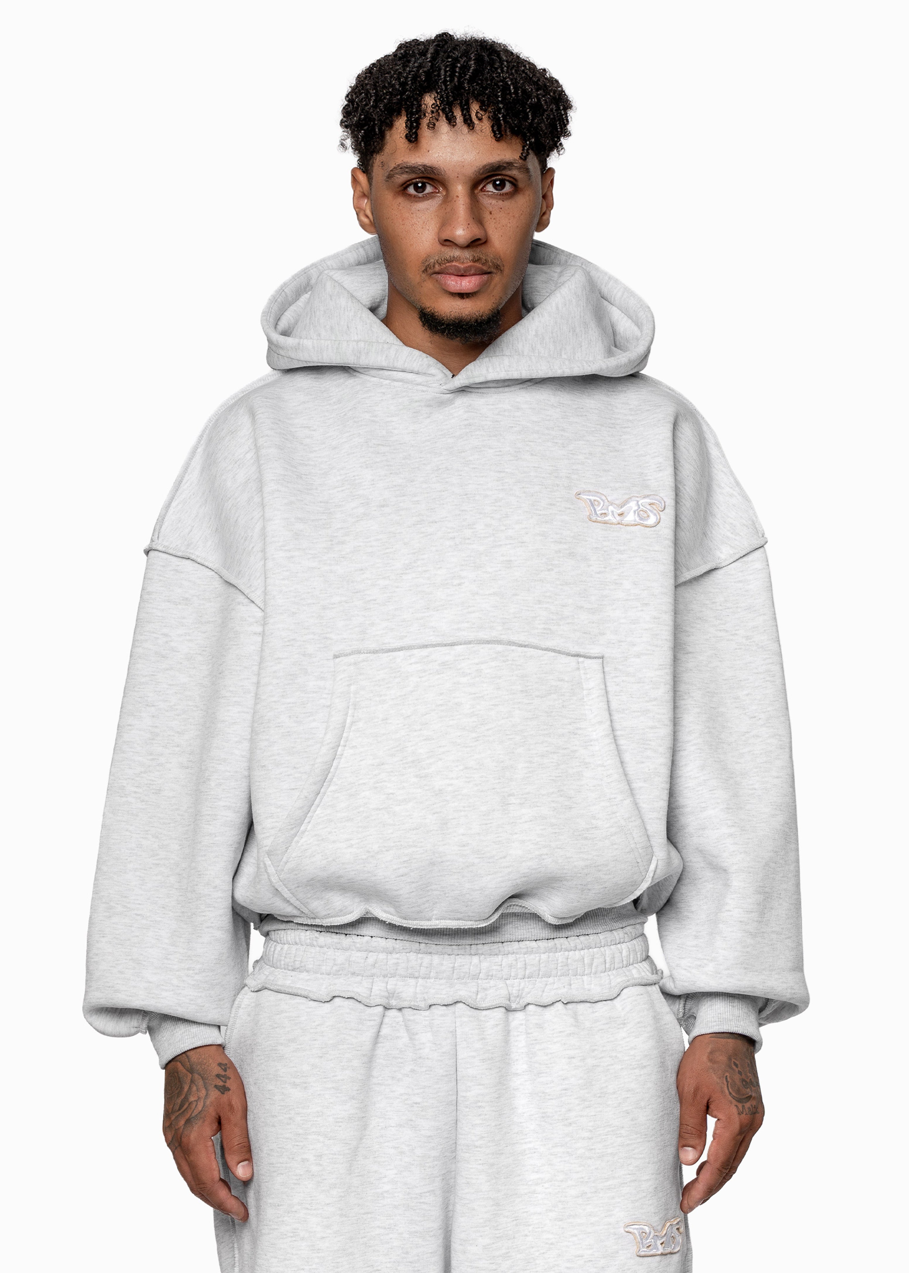 PATCH GREY HOODIE