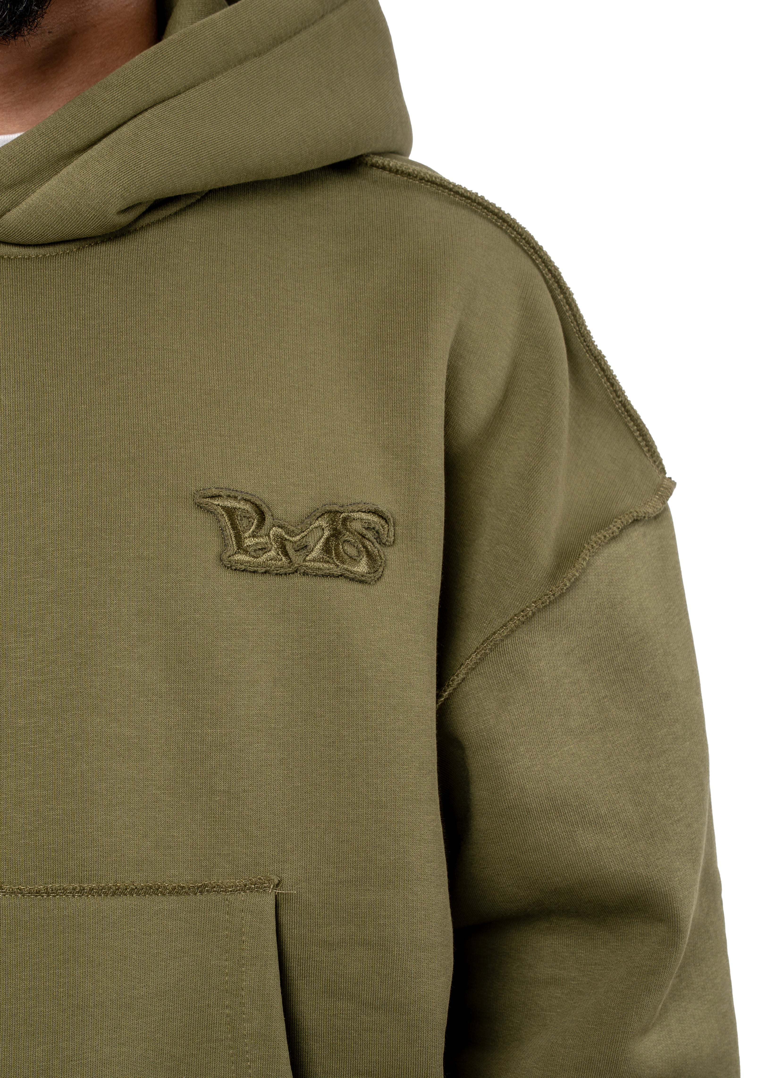 PATCH OLIVE HOODIE