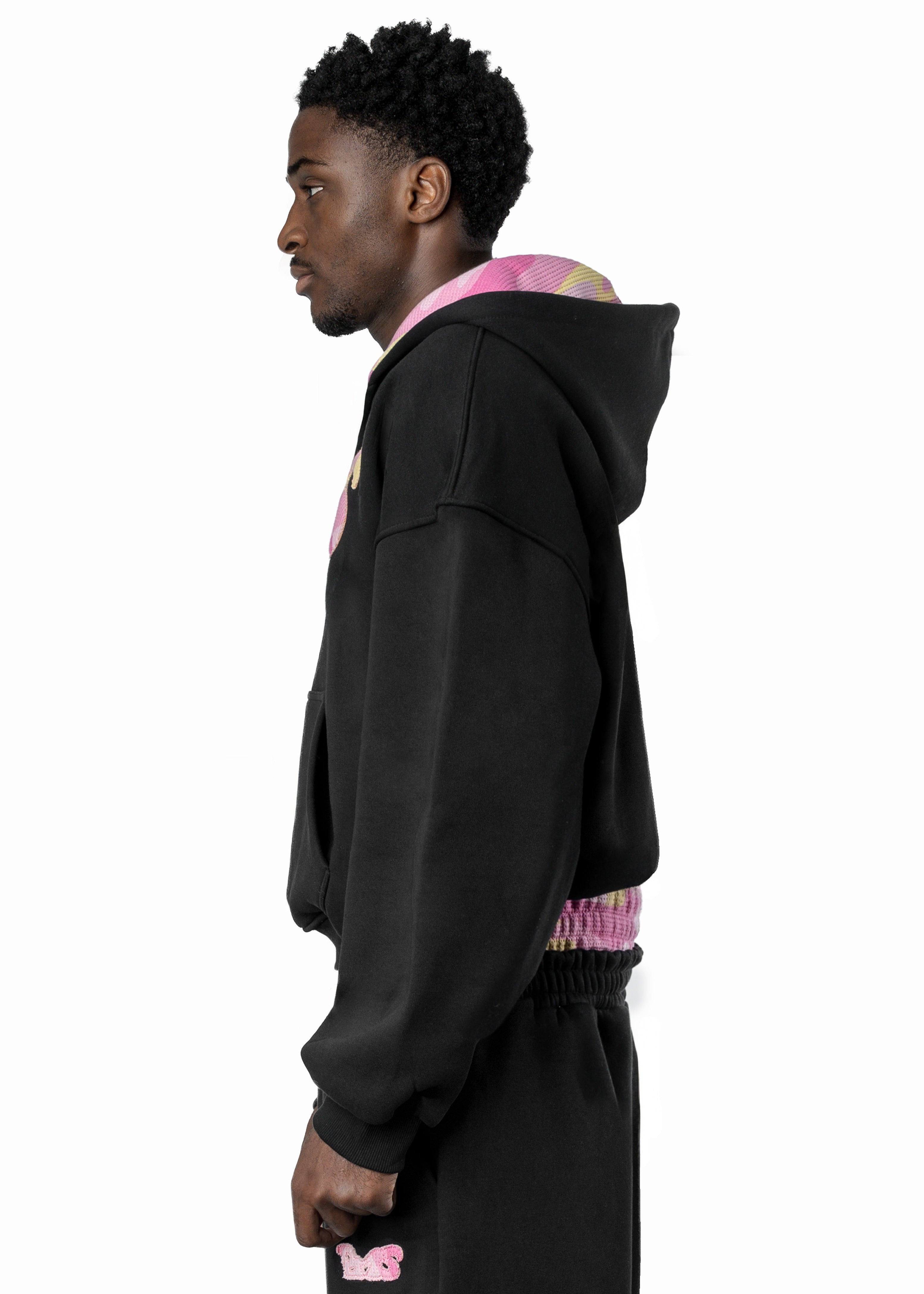 BLACK CAMO PINK HOODIE