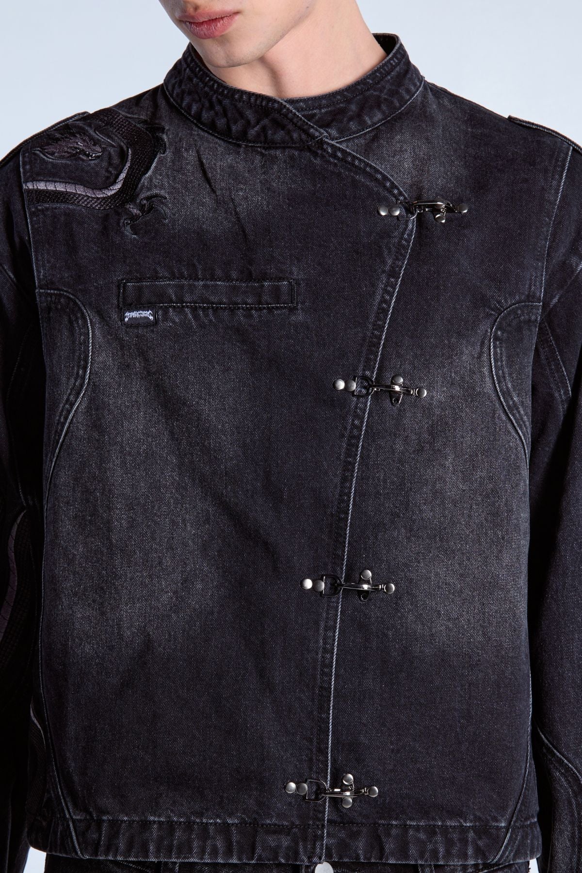 Dragon Denim Jacket Black