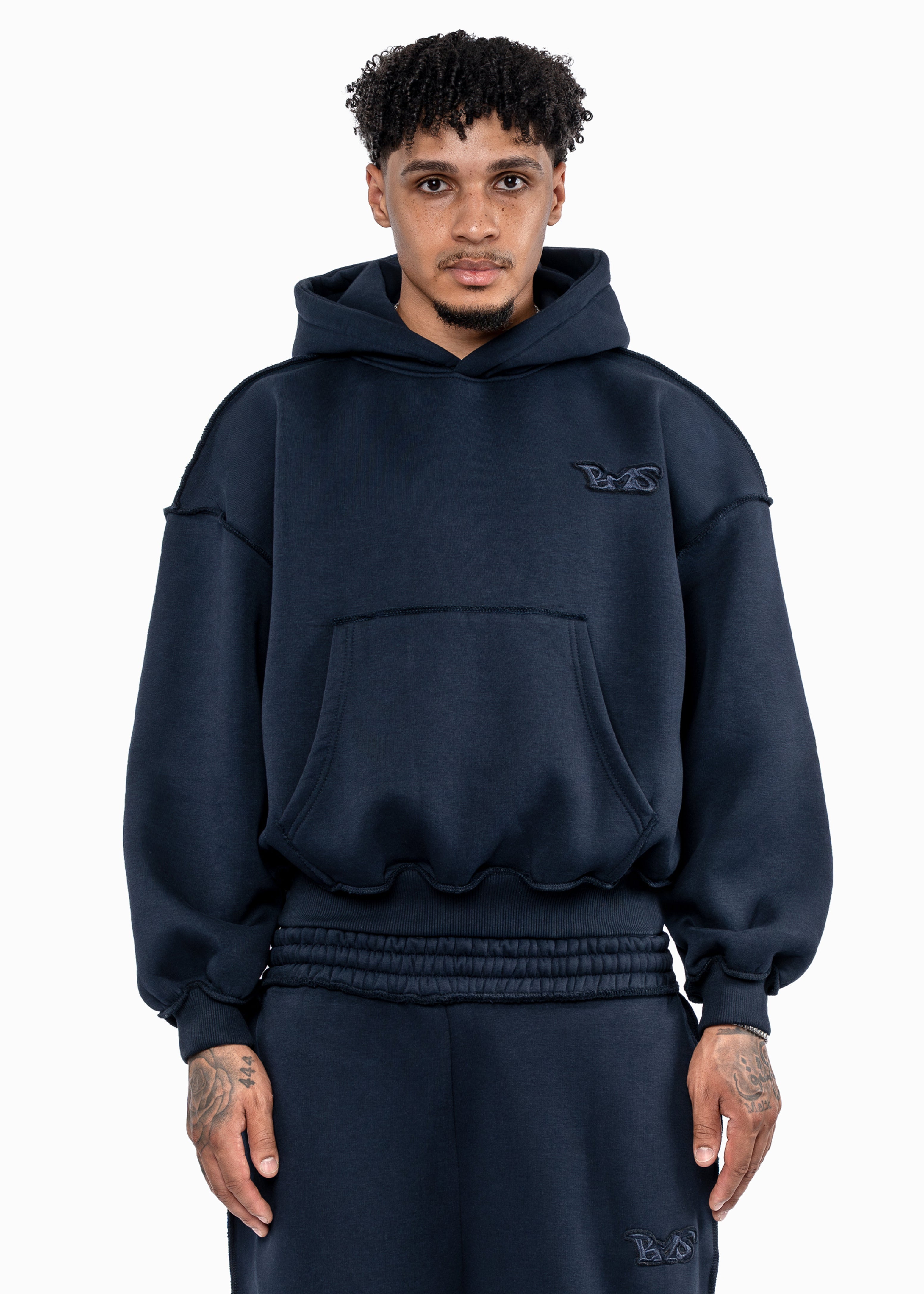 PATCH NAVY HOODIE